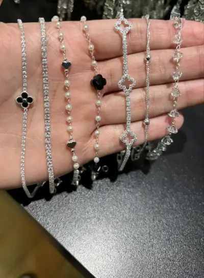 Pulseras de plata y microcircon - miniatura 6