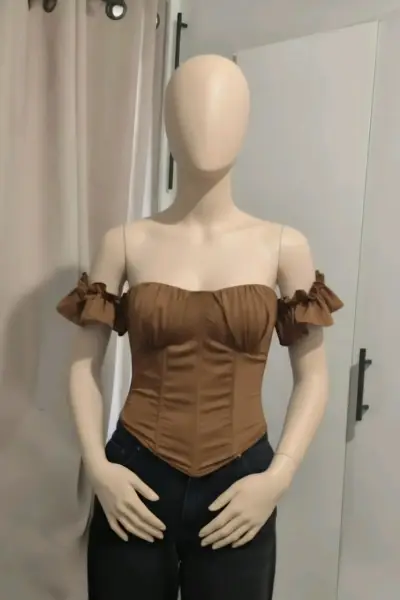 Corset de hombros descubiertos en varios colores - miniatura 3