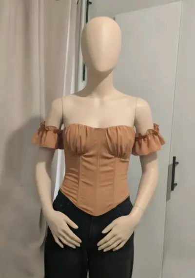 Corset de hombros descubiertos en varios colores - miniatura 6