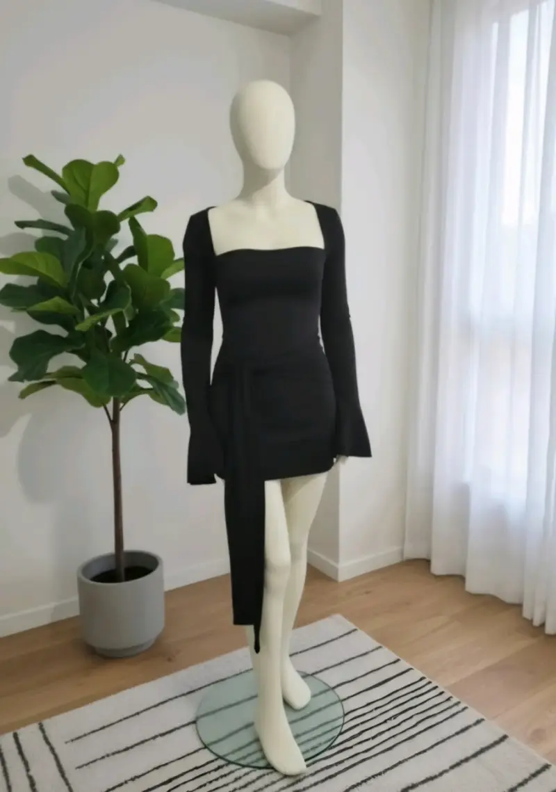 Vestido corto ajustado con lazo en varios colores - 2