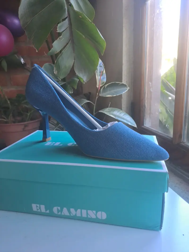 Zapatos de Tacón Azul Stiletto Denim - 1
