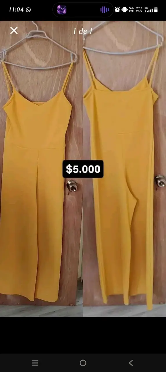 Enterito amarillo para mujer