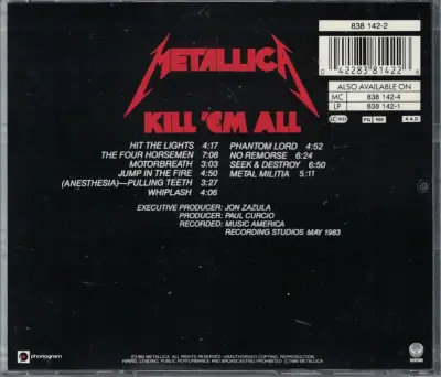 Metallica - Kill 'Em All (CD) - miniatura 2