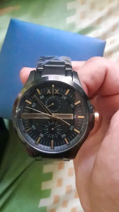 Reloj Armani Exchange negro con cronógrafo - miniatura 1