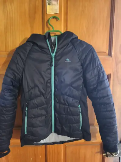Parka acolchada impermeable  azul Quechua - miniatura 2