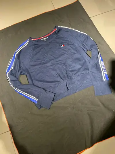 Polerón Tommy Hilfiger Sport azul con franjas - miniatura 1