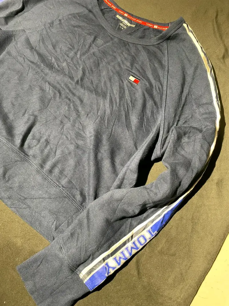 Polerón Tommy Hilfiger Sport azul con franjas - 2