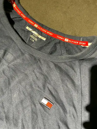 Polerón Tommy Hilfiger Sport azul con franjas - miniatura 3