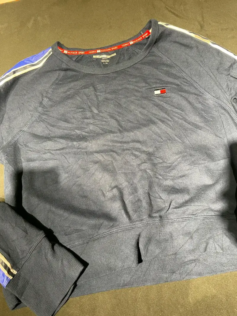 Polerón Tommy Hilfiger Sport azul con franjas - 5