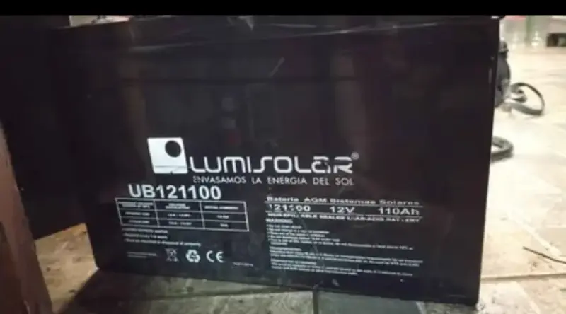 Batería AGM Lumisolar UB121100 12V 110Ah - 1