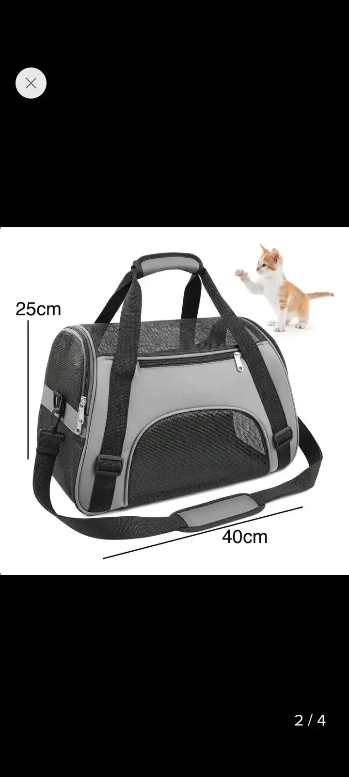 Bolso transportador para mascotas con malla respirable - 2