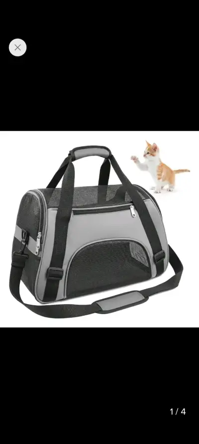 Bolso transportador para mascotas con malla respirable - miniatura 3