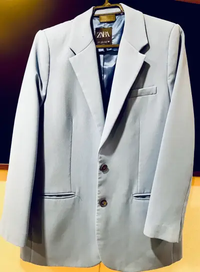 Blazer Azul Claro Zara - miniatura 1
