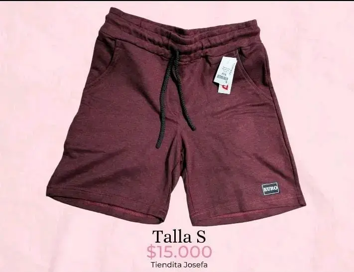 Shorts deportivos burdeos talla S