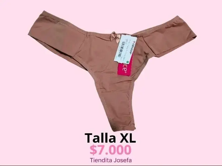 Calzón tipo tanga color piel talla XL