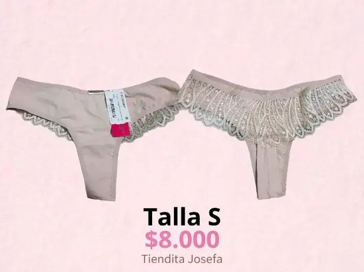 Colaless beige con encaje talla S