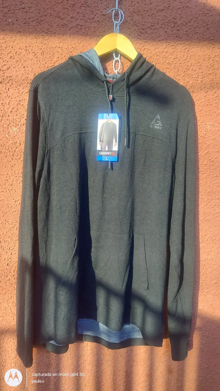 Polerón con capucha negro para hombre Gerinya - 3