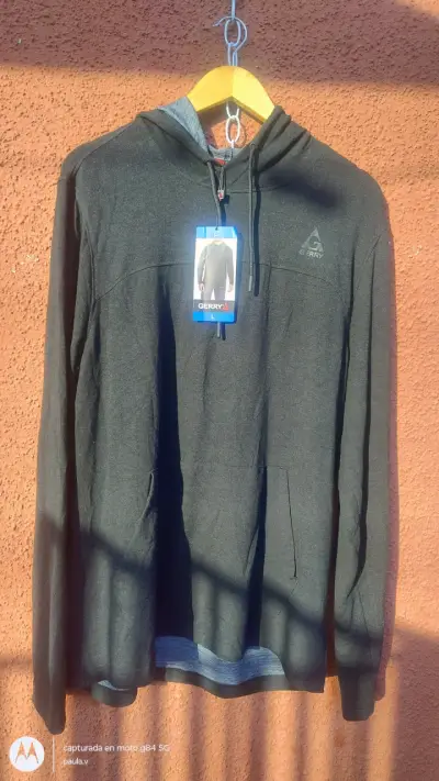 Polerón con capucha negro para hombre Gerinya - miniatura 3