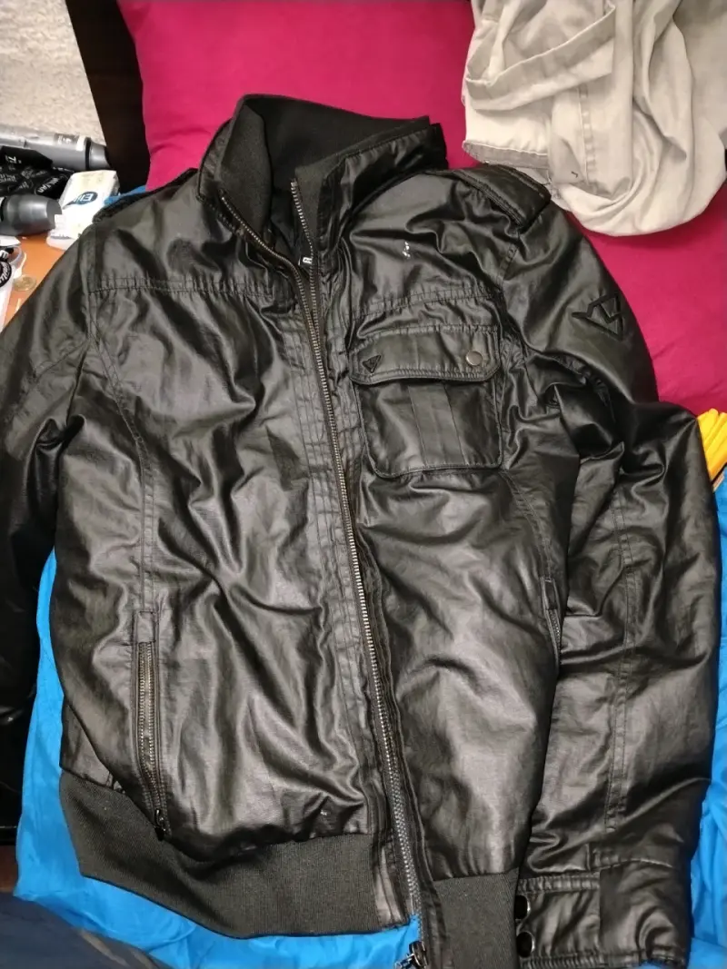 Chaqueta Negra Mossimo Hombre Estilo Urbano - 3