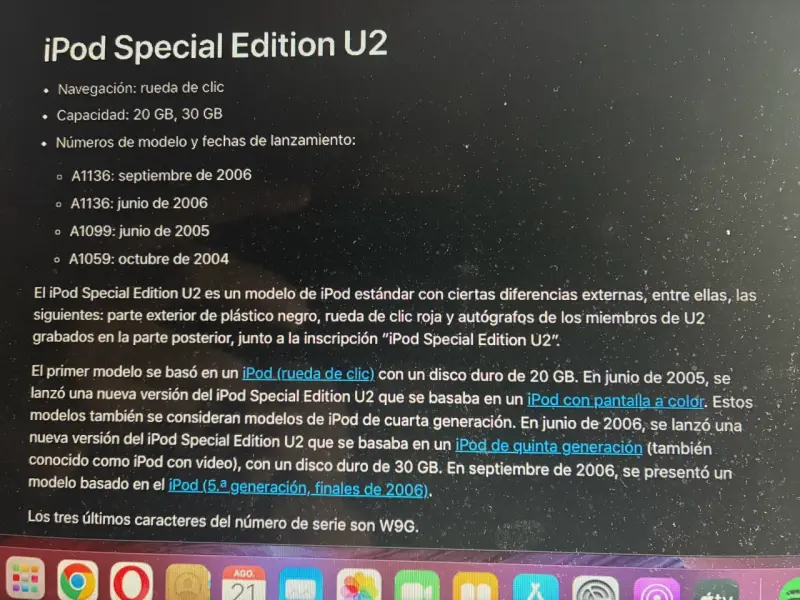 iPod Classic 30GB Edición Especial U2 con Cable - 4