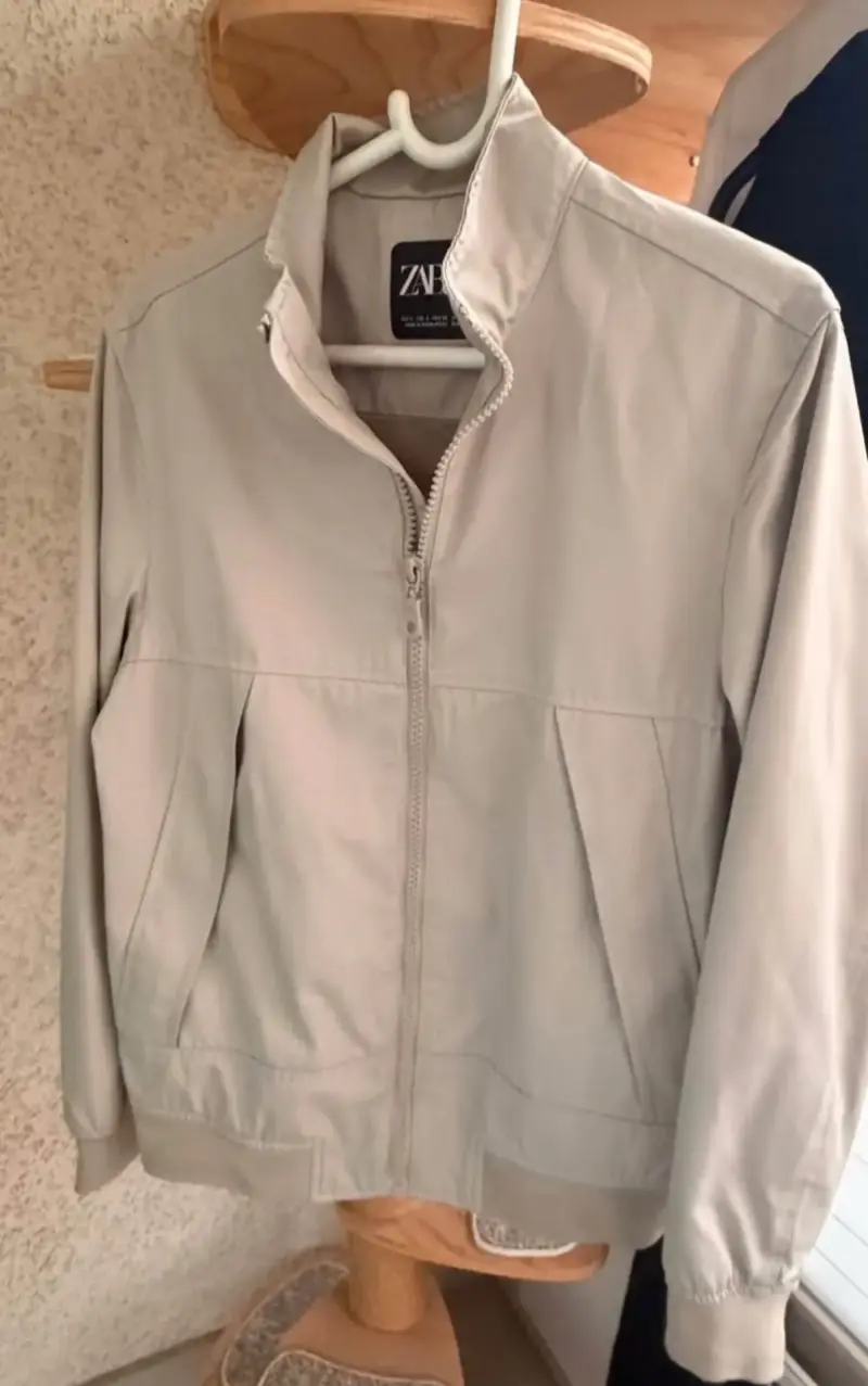 Chaqueta beige con cierre ZARA talla s - 3