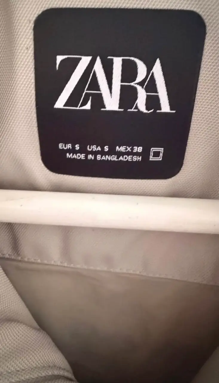 Chaqueta beige con cierre ZARA talla s - 5