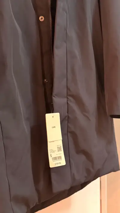 Abrigo azul con capucha Uniqlo talla S - miniatura 6