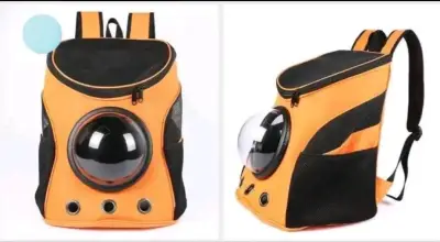 Mochila transportadora para mascotas naranja - miniatura 1