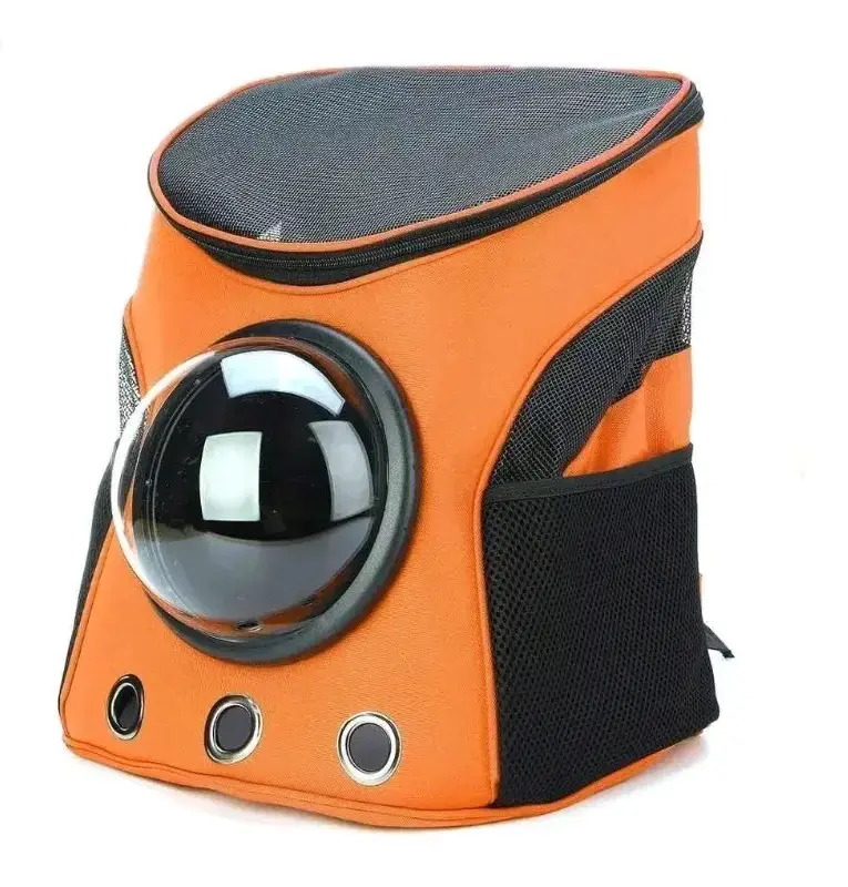 Mochila transportadora para mascotas naranja - 2