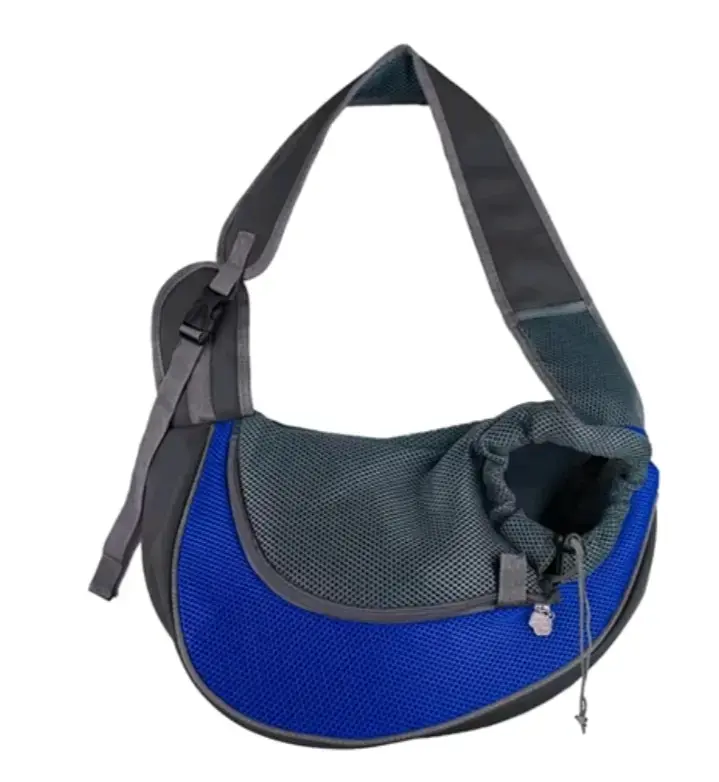 Bolso transportador de mascotas azul y rosa - 1
