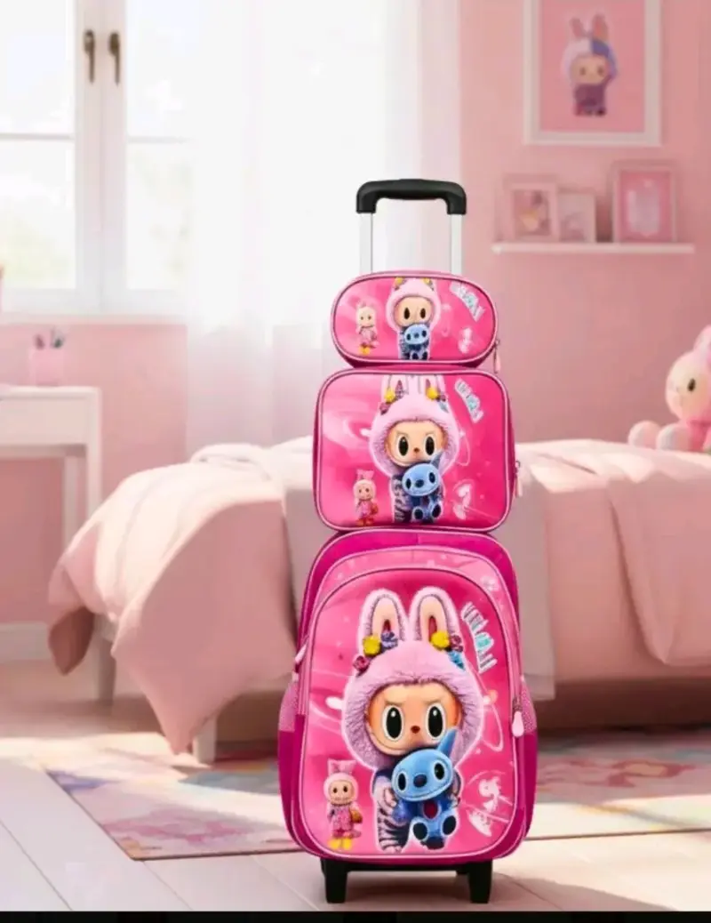 Set de Mochila, Lonchera y Estuche Infantil Rosado - 2