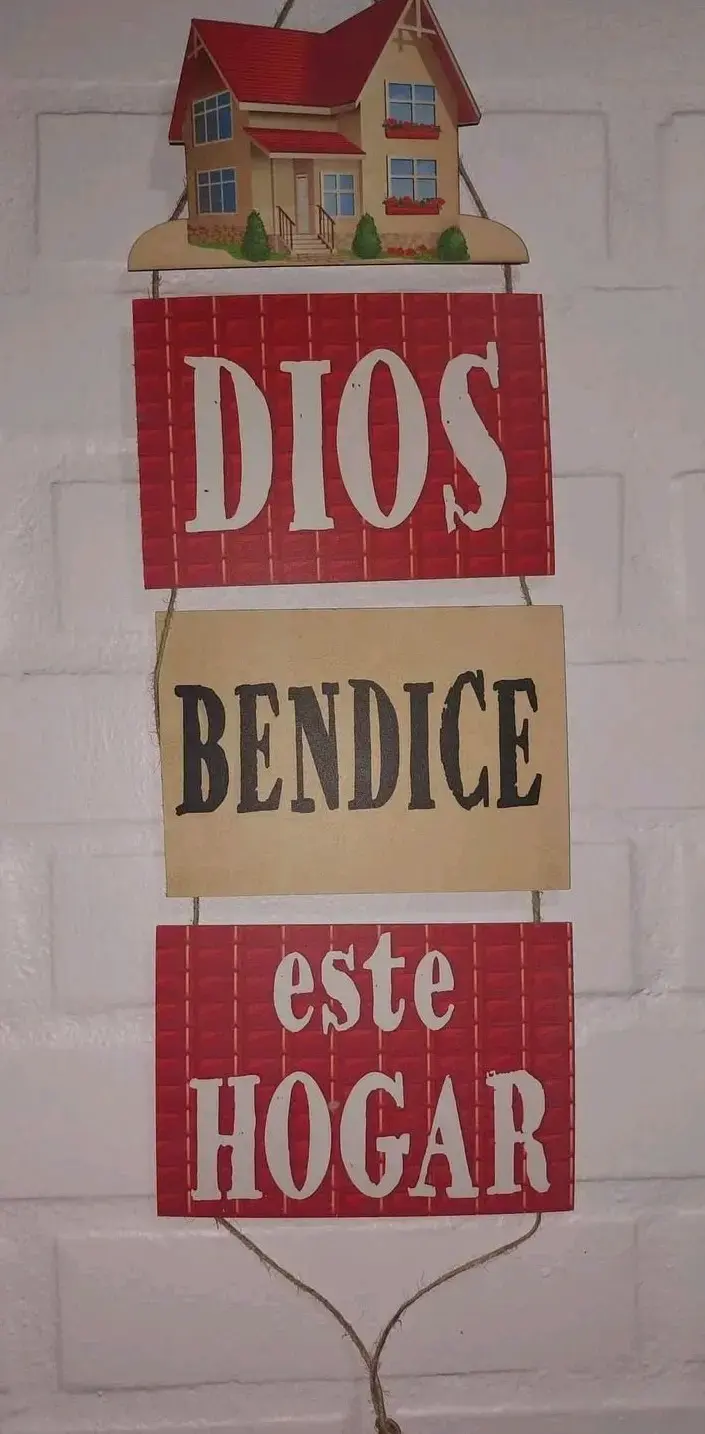 Cartel decorativo 'Dios Bendice Este Hogar'