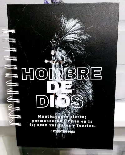Cuaderno Espiral Hombre de Dios con Diseño de León - miniatura 2