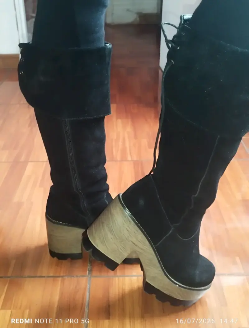 Botas negras de tacón alto para mujer - 2