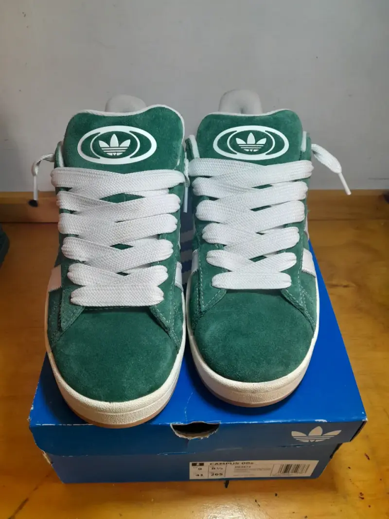 Zapatillas Adidas Campus verdes de gamuza - 3