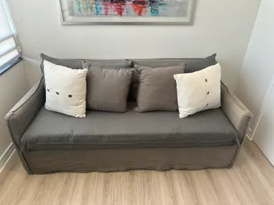 Sofá cama gris - miniatura 4