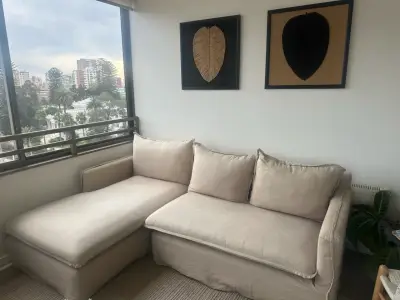 Sofá Seccional Dominga Lino Beige Izquierdo - miniatura 1