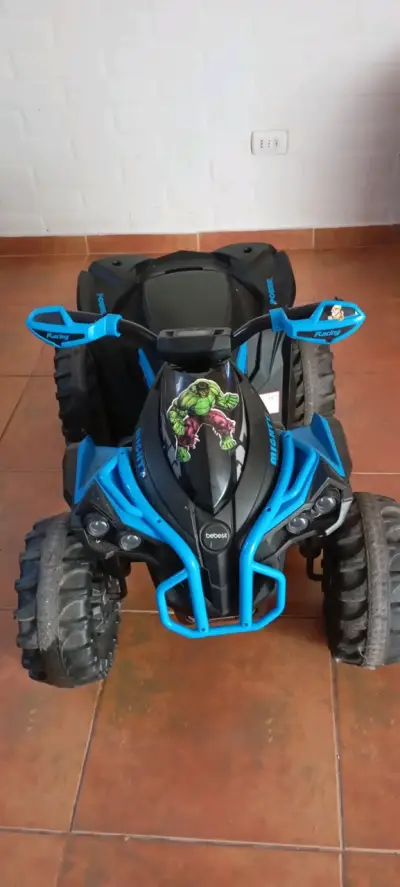 Cuatrimoto eléctrica infantil azul - miniatura 2