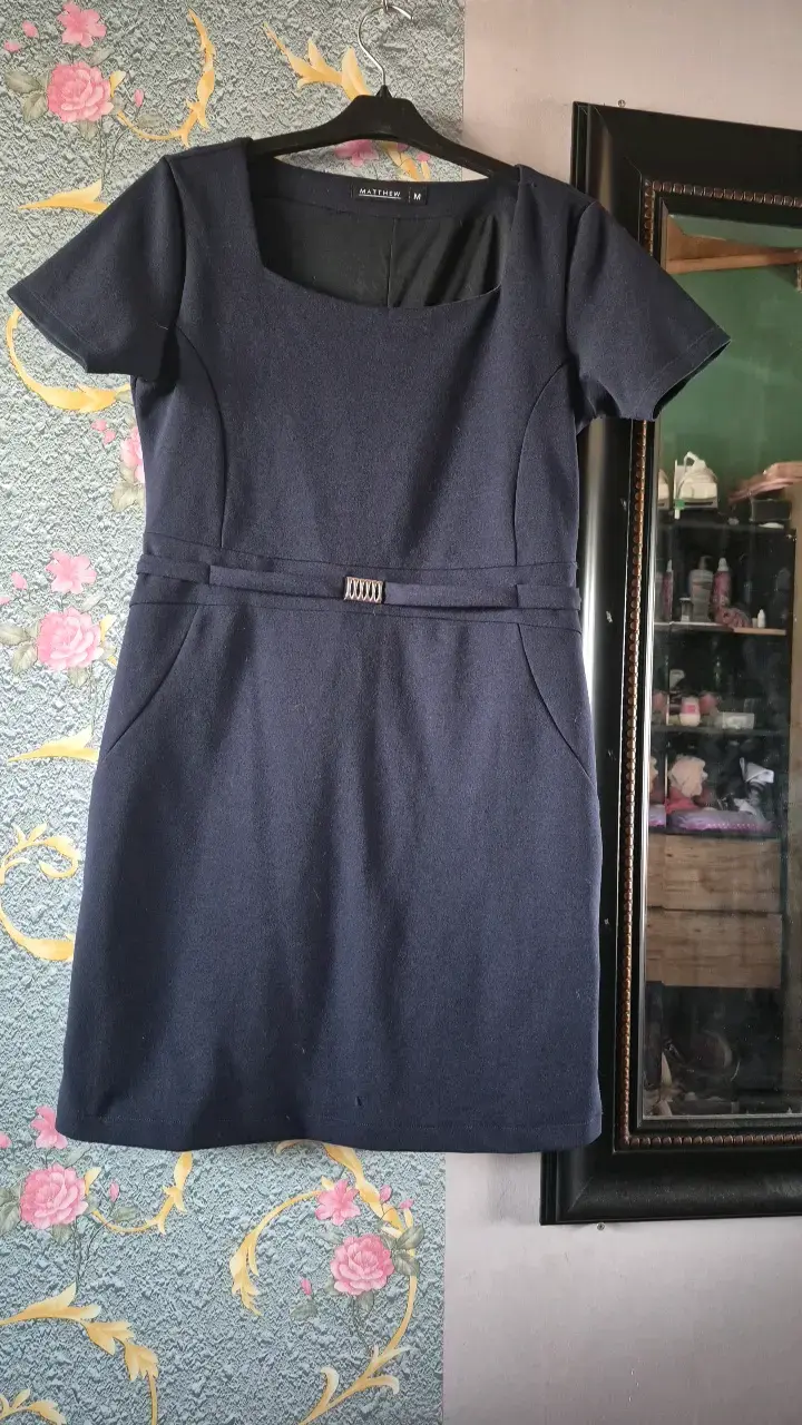 Vestido azul oscuro Matthew talla M - 4