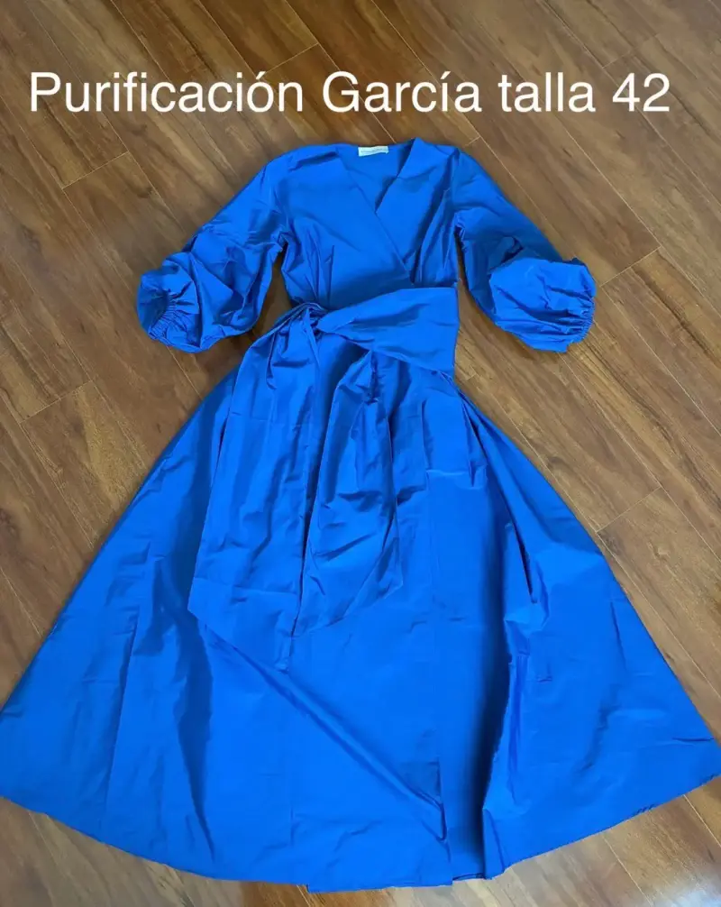Vestido azul Purificación García talla 42