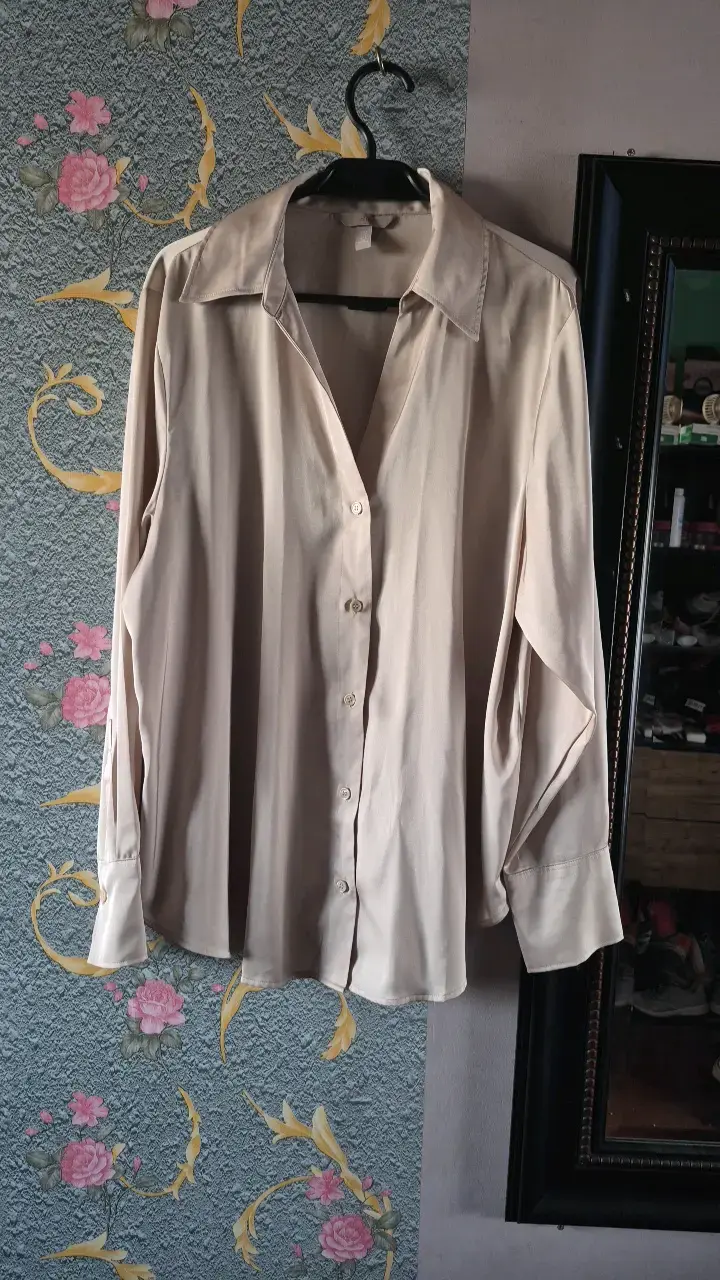 Blusa Beige de Mujer H&M Talla L - 1