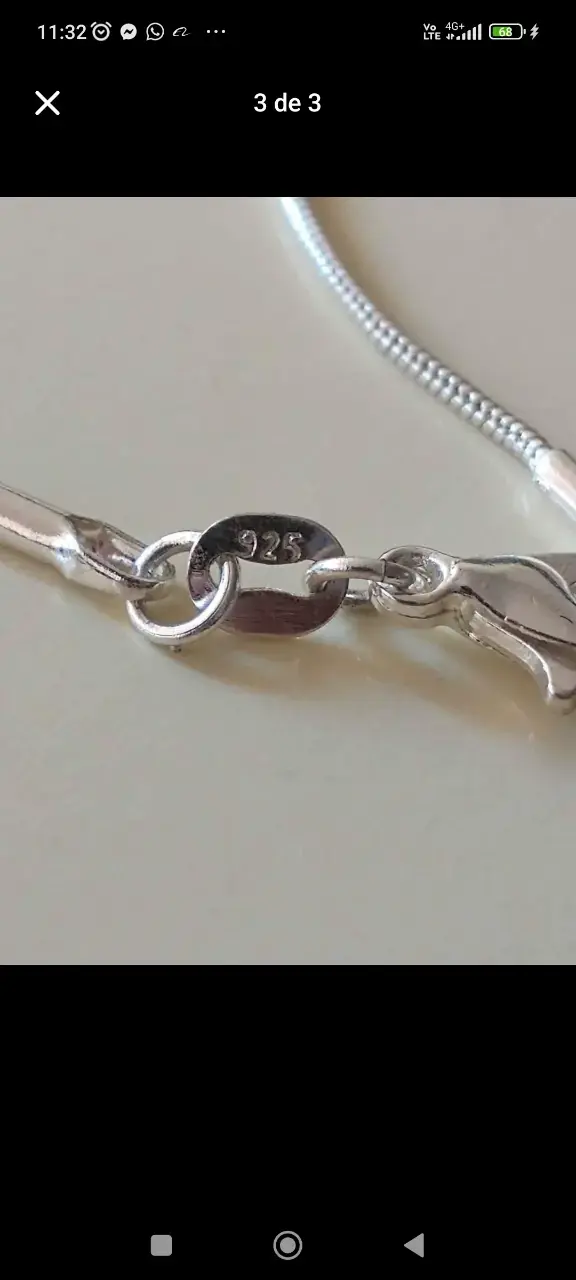 Collar de plata 925, 45cm. - 3