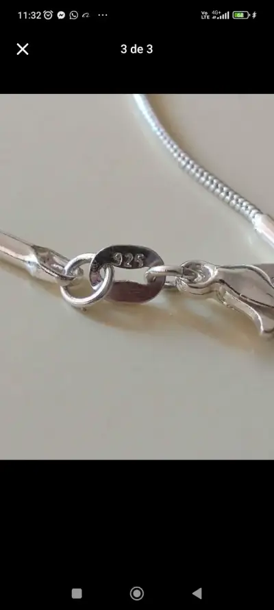 Collar de plata 925, 45cm. - miniatura 3