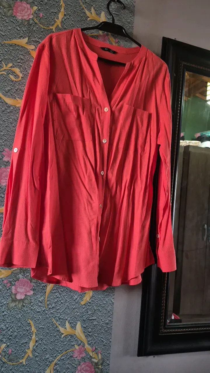 Blusa larga roja de mujer FSP - 5