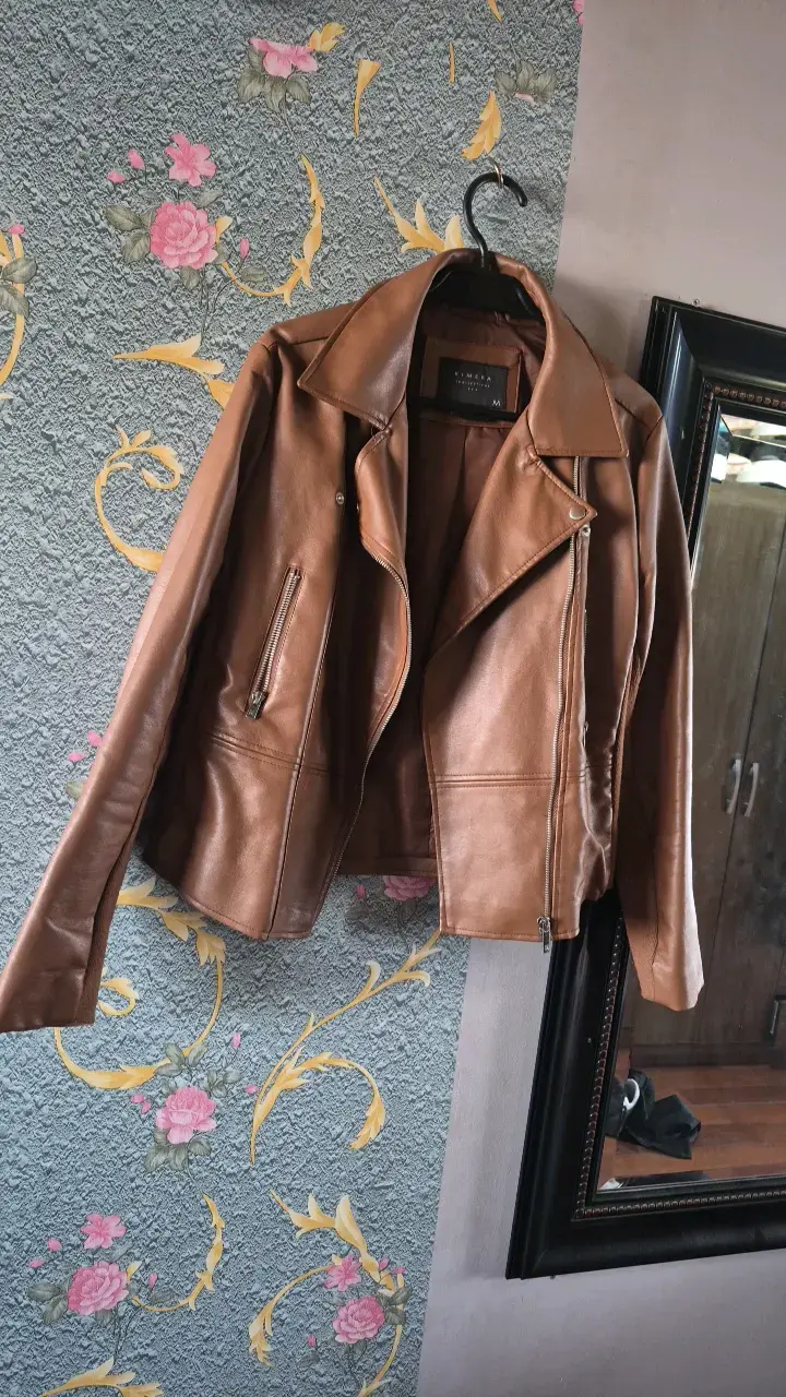 Chaqueta de cuero marrón Kimera - 2