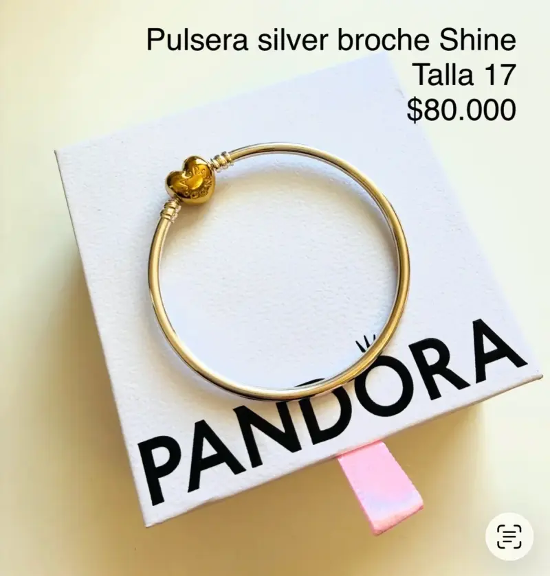 Pulsera Pandora Silver Broche Shine Talla 17