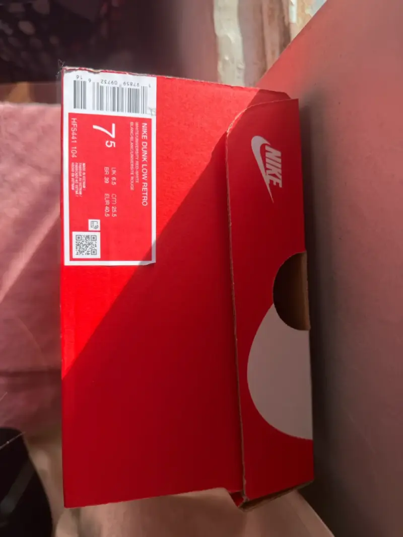 Zapatillas Nike Dunk Low rojas y blancas - 5