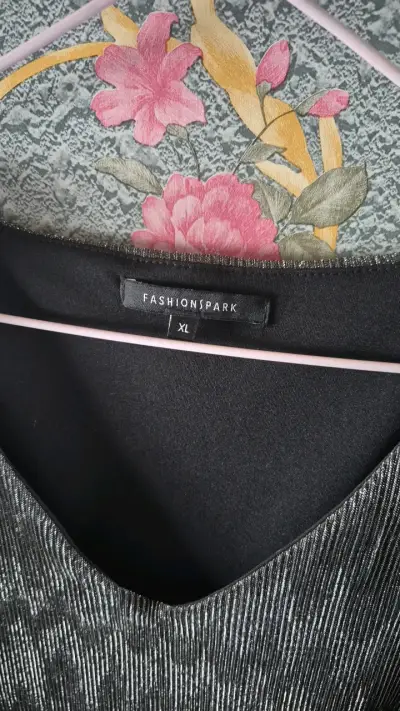 Vestido FashionSpark negro y plateado talla XL - miniatura 3