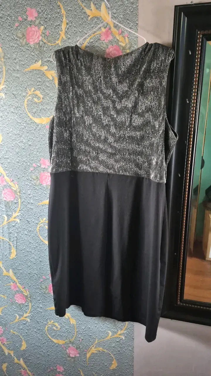 Vestido FashionSpark negro y plateado talla XL - 5