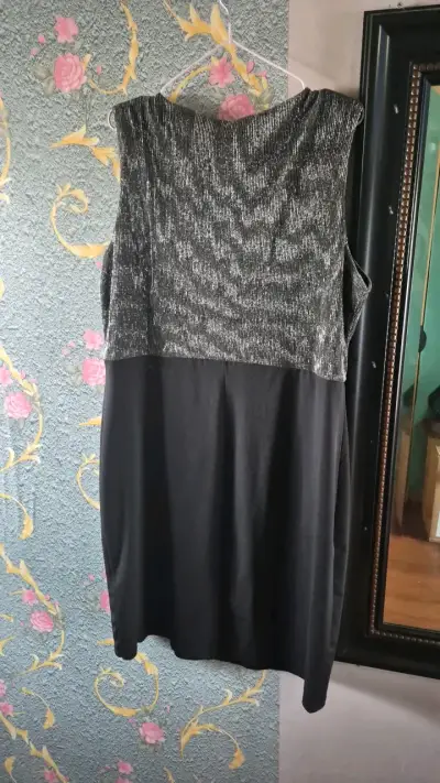 Vestido FashionSpark negro y plateado talla XL - miniatura 5